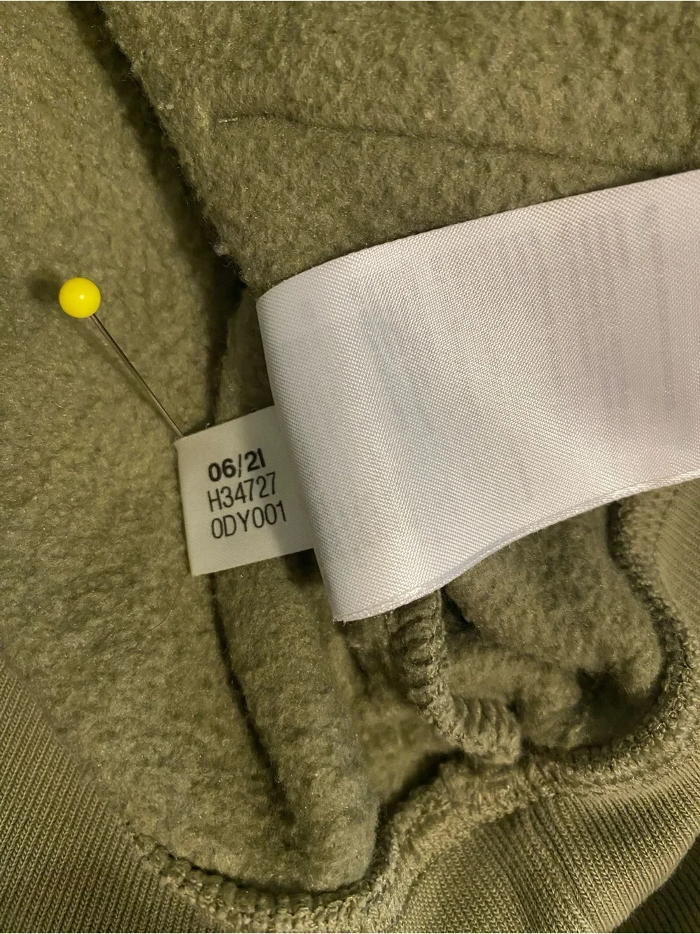 adidas Olive Green Crewneck Hoodie with Trefoil Logo